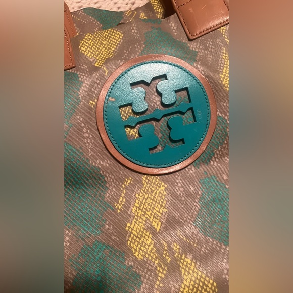 Tory Burch snakeskin print Canvas Tote Bag - Picture 4 of 11